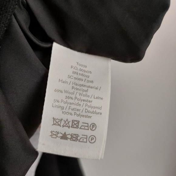 Boden Black Lined Wool Trousers With Green and Pink Stripe Size 18 - Picture 6 of 7